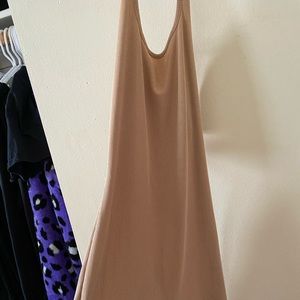 brown, stretch ribbed romper